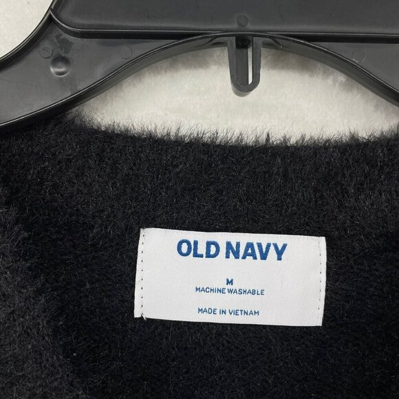 Old Navy Sweater Womens M Black Knit Crew Neck Regular Long Sleeve Pullover - Picture 8 of 12